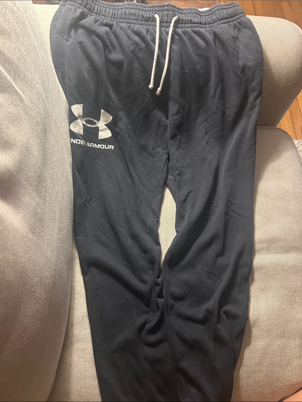 Under Armour Black Jogger Pants with White Logo